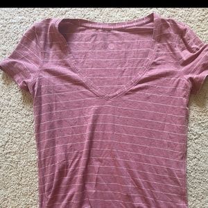 Lululemon Red Stripe Love Tee